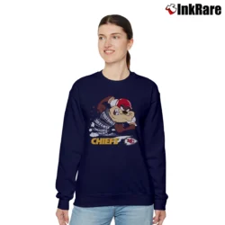 Women’s 1990s Kansas City Chiefs Taz Looney Tunes NFL Relaxed Sweatshirt in navy | Soft, Laid-Back Vibe