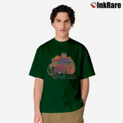 Men’s 1990s Laurel Burch I Love Cats Grandmacore Classic T-Shirt in forest green | Soft, Breathable Everyday Wear