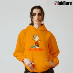 Women’s 1990s Linus Munchies Peanuts Retro Cozy Hoodie in orange | Warm, Structured, Stylish