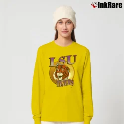 Women’s 1990s LSU Tigers College Team Graphic Long-Sleeve Top in yellow | Sleek, Versatile, All-Season
