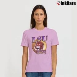 Women’s 1990s LSU Tigers College Team Graphic Signature T-Shirt in light pink | Soft, Flattering Fit