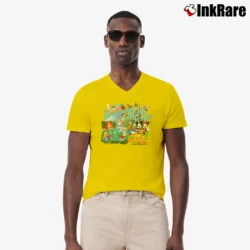 Men’s 1990s Magic Kingdom Walt Disney World Graphic V-Neck Tee in yellow | Sharp, Breathable, Everyday Staple