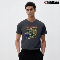 Men’s 1990s Mewtwo Pokemon Training Is Over Vintage V-Neck Tee in charcoal | Sharp, Breathable, Everyday Staple