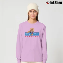 Women’s 1990s MGM Studios Mickey Mouse Walt Disney World Long-Sleeve Top in light pink | Sleek, Versatile, All-Season