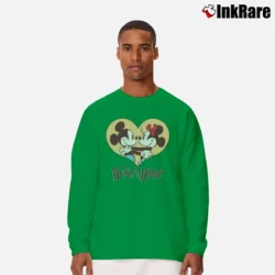 Men’s 1990s Mickey Minnie Mouse Classic Long-Sleeve Shirt in irish green | Sleek, Lightweight, Year-Round Wear