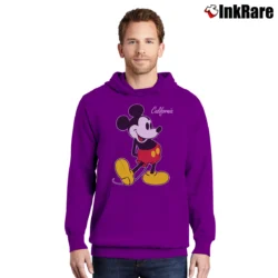 Men’s 1990s Mickey Mouse Big Logo Green Vintage Pullover Hoodie in purple | Cozy, Durable, Modern Fit