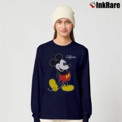 Women’s 1990s Mickey Mouse Big Logo Green Vintage Long-Sleeve Top in navy | Sleek, Versatile, All-Season