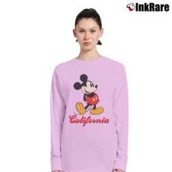 Women’s 1990s Mickey Mouse California Long-Sleeve Top in light pink | Sleek, Versatile, All-Season