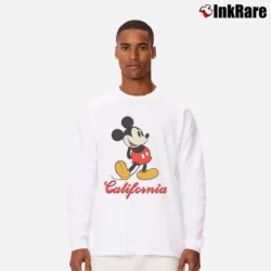 Men’s 1990s Mickey Mouse California Long-Sleeve Shirt in white | Sleek, Lightweight, Year-Round Wear