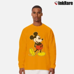 Men’s 1990s Mickey Mouse Classic Long-Sleeve Shirt in orange | Sleek, Lightweight, Year-Round Wear