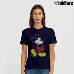 Women’s 1990s Mickey Mouse Classic Signature T-Shirt in navy | Soft, Flattering Fit