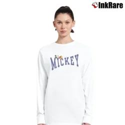 Women’s 1990s Mickey Mouse Disney World Graphic Long-Sleeve Top in white | Sleek, Versatile, All-Season