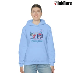 Women’s 1990s Mickey Mouse Disneyland 35th Anniversary Cozy Hoodie in light blue | Warm, Structured, Stylish