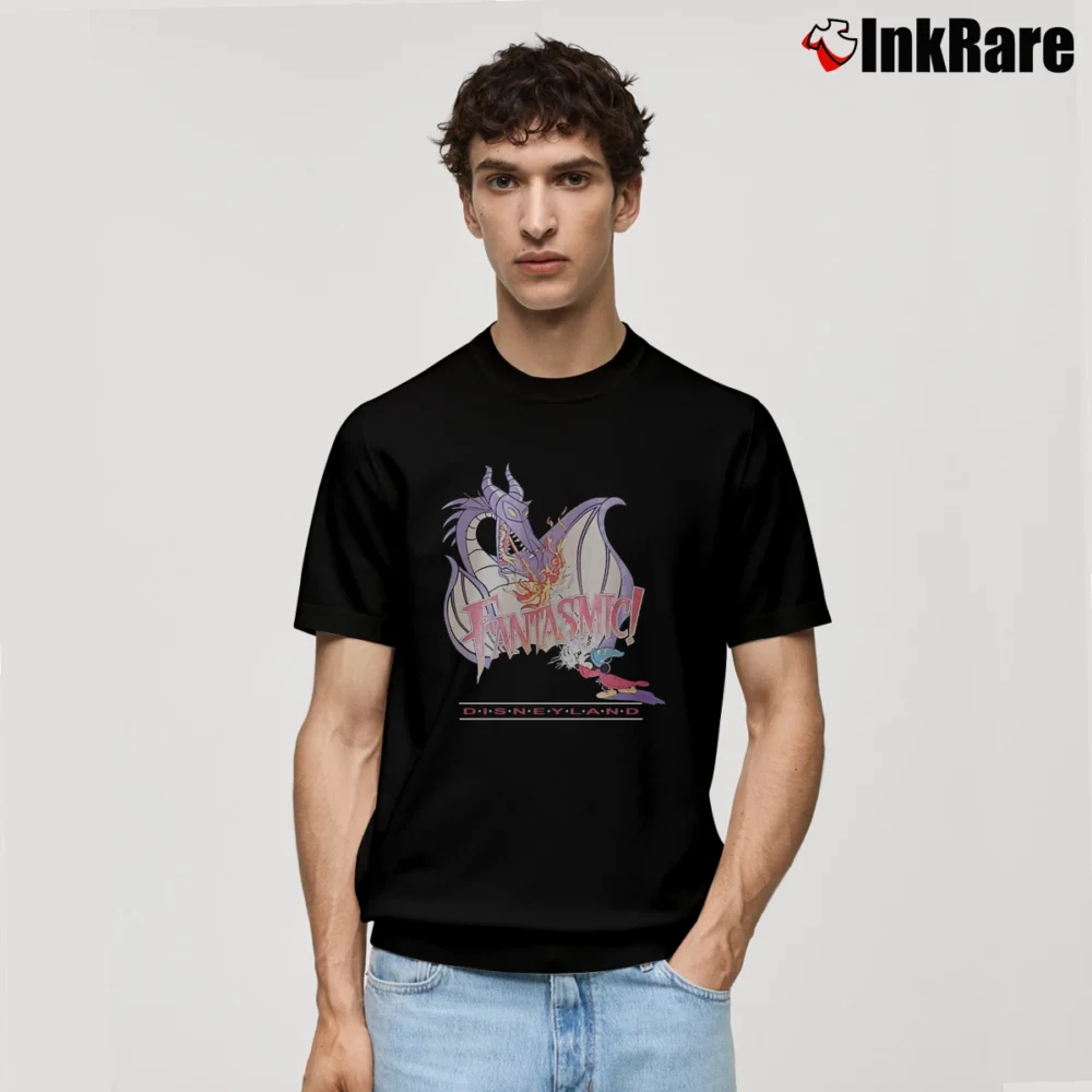 Men’s 1990s Mickey Mouse Disneyland Fantasmic Classic T-Shirt in black | Soft, Breathable Everyday Wear