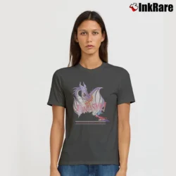 Women’s 1990s Mickey Mouse Disneyland Fantasmic Signature T-Shirt in charcoal | Soft, Flattering Fit