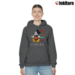 Women’s 1990s Mickey Mouse Florida Disney Travel Graphic Cozy Hoodie in charcoal | Warm, Structured, Stylish
