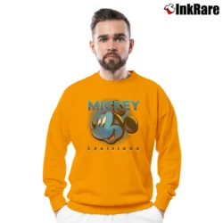 Men’s 1990s Mickey Mouse Louisiana Walt Disney Crewneck Sweatshirt in orange | Cozy Fabric, Clean Style