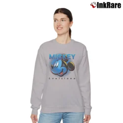 Women’s 1990s Mickey Mouse Louisiana Walt Disney Relaxed Sweatshirt in sport grey | Soft, Laid-Back Vibe