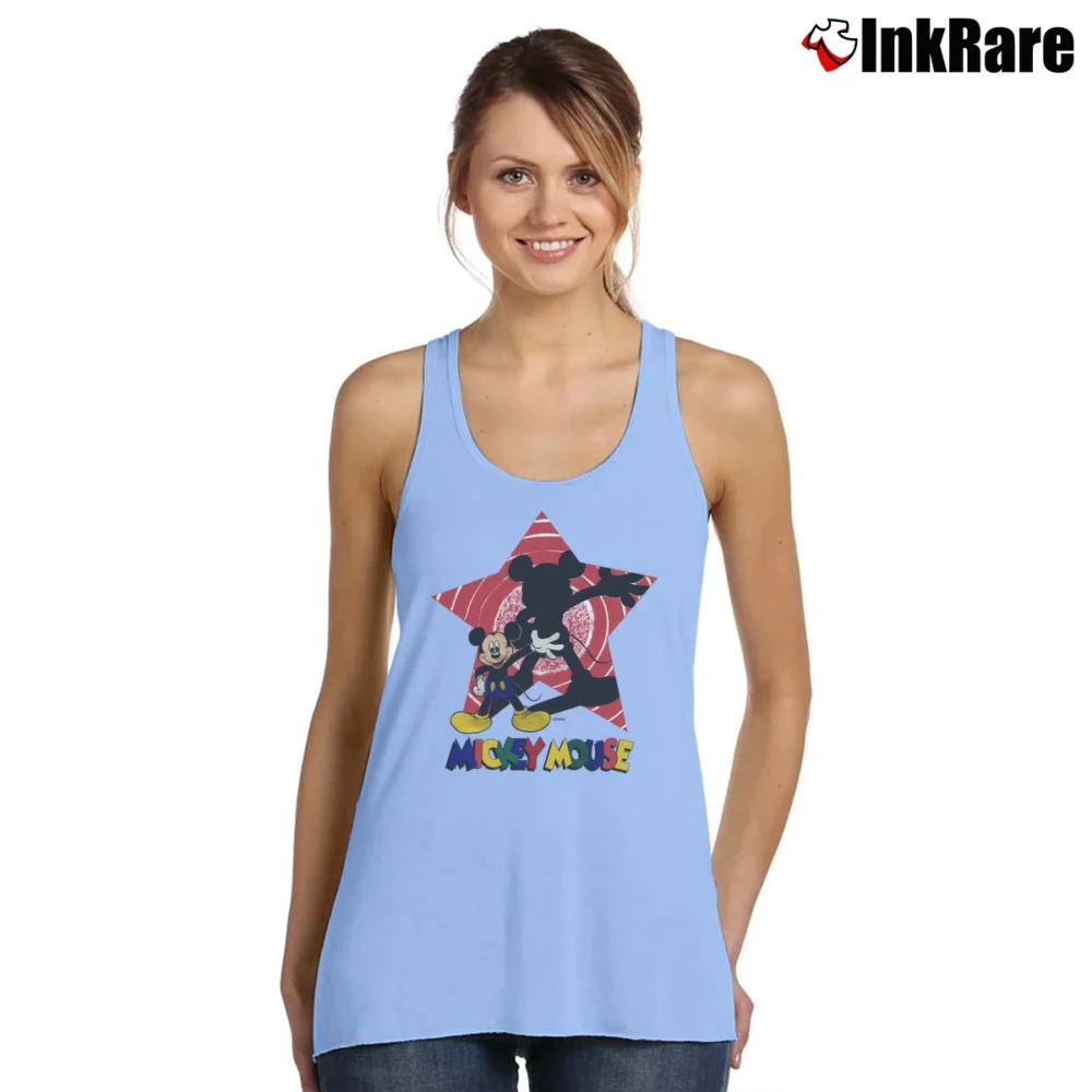 Women’s 1990s Mickey Mouse Retro Disney Tank Top in light blue | Lightweight, Movement-Friendly