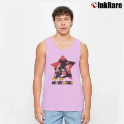 Men’s 1990s Mickey Mouse Retro Disney Tank Top in light pink | Breathable, Active-Friendly Design