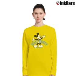 Women’s 1990s Mickey Mouse Retro Movie Walt Disney World Long-Sleeve Top in yellow | Sleek, Versatile, All-Season