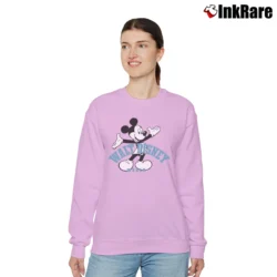 Women’s 1990s Mickey Mouse Retro Movie Walt Disney World Relaxed Sweatshirt in light pink | Soft, Laid-Back Vibe