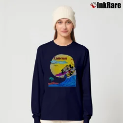 Women’s 1990s Mickey Mouse Surfboard Skateboard Disney Long-Sleeve Top in navy | Sleek, Versatile, All-Season