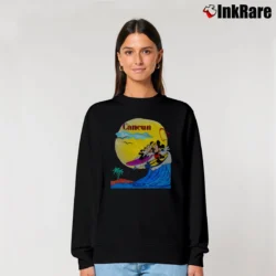Women’s 1990s Mickey Mouse Surfboard Skateboard Disney Relaxed Sweatshirt in black | Soft, Laid-Back Vibe