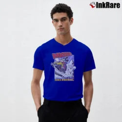 Men’s 1990s Mickey's Ski Patrol Disney V-Neck Tee in royal blue | Sharp, Breathable, Everyday Staple