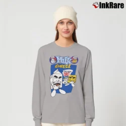 Women’s 1990s Milk And Cheese Comic Book Marvel Dc Underground Long-Sleeve Top in sport grey | Sleek, Versatile, All-Season