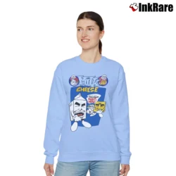 Women’s 1990s Milk And Cheese Comic Book Marvel Dc Underground Relaxed Sweatshirt in light blue | Soft, Laid-Back Vibe
