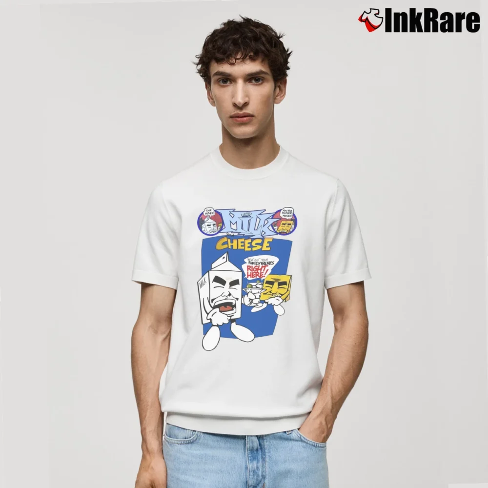 Men’s 1990s Milk And Cheese Comic Book Marvel Dc Underground Classic T-Shirt in white | Soft, Breathable Everyday Wear