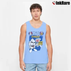 Men’s 1990s Milk And Cheese Comic Book Marvel Dc Underground Tank Top in light blue | Breathable, Active-Friendly Design