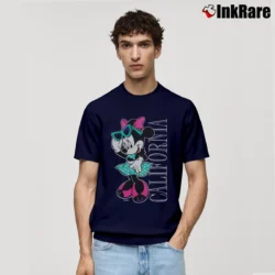 Men’s 1990s Minnie Mouse California Cartoon Classic T-Shirt in navy | Soft, Breathable Everyday Wear