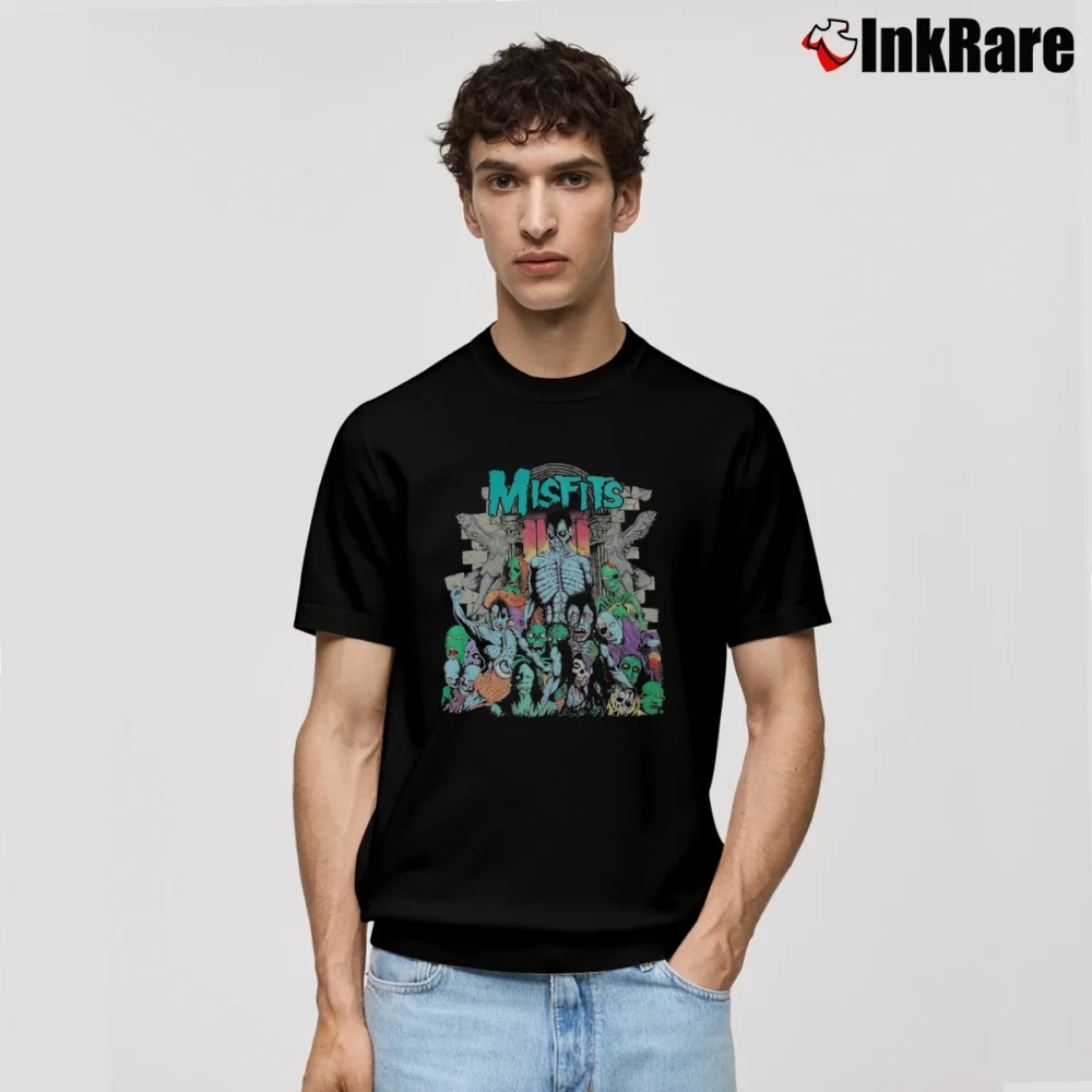 Men’s 1990s Misfits Earth A.d. Band Classic T-Shirt in black | Soft, Breathable Everyday Wear