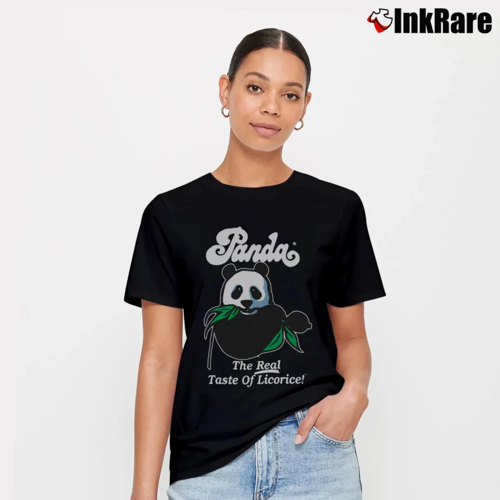 Women’s 1990s Panda Licorice Advertising Signature T-Shirt in black | Soft, Flattering Fit