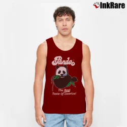Men’s 1990s Panda Licorice Advertising Tank Top in maroon | Breathable, Active-Friendly Design