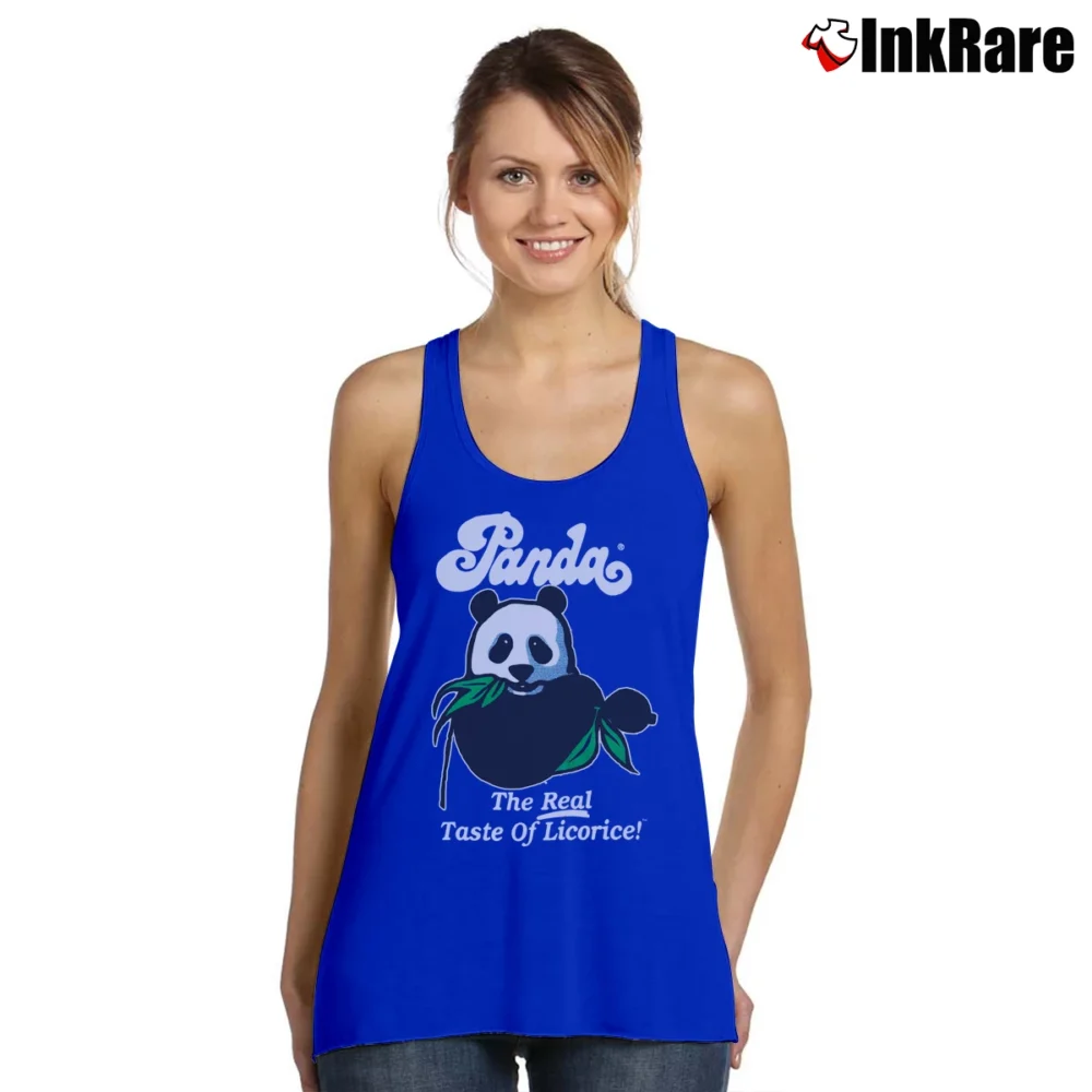 Women’s 1990s Panda Licorice Advertising Tank Top in royal blue | Lightweight, Movement-Friendly