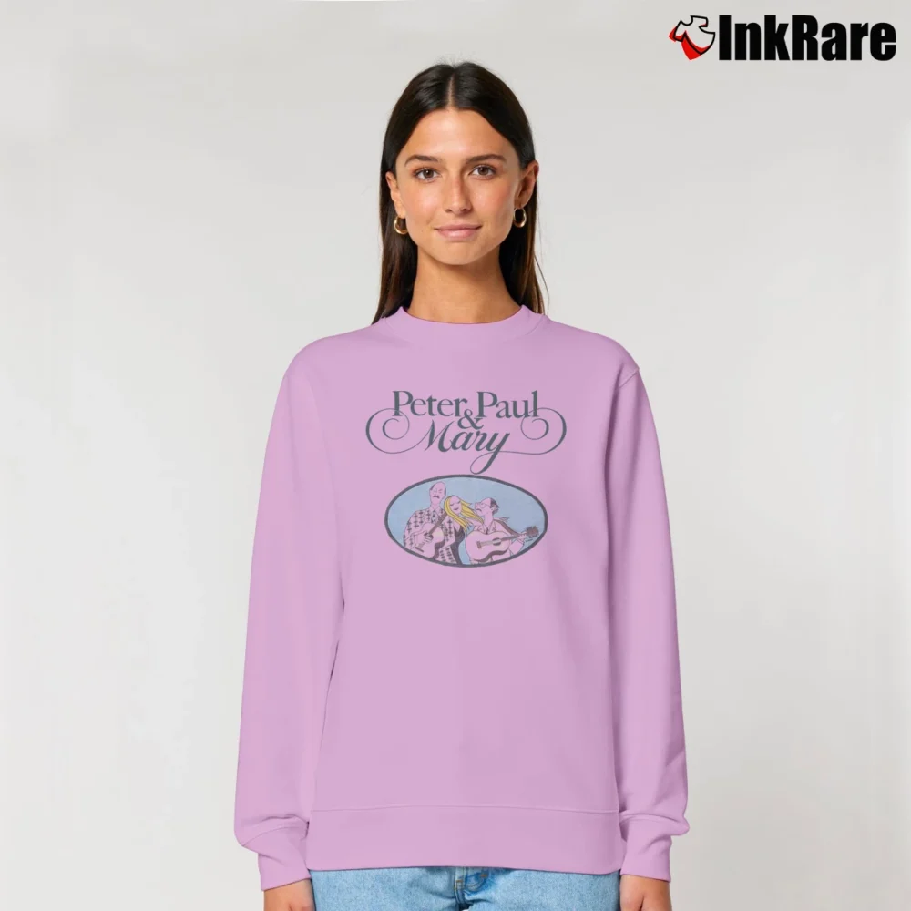Women’s 1990s Peter Paul & Mary Puff The Magic Dragon Concert Tour American Relaxed Sweatshirt in light pink | Soft, Laid-Back Vibe