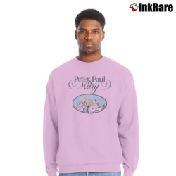 Men’s 1990s Peter Paul & Mary Puff The Magic Dragon Concert Tour American Crewneck Sweatshirt in light pink | Cozy Fabric, Clean Style