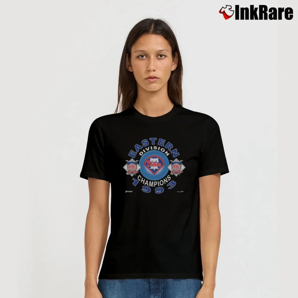 Women’s 1990s Philadelphia Phillies Division Champs Signature T-Shirt in black | Soft, Flattering Fit