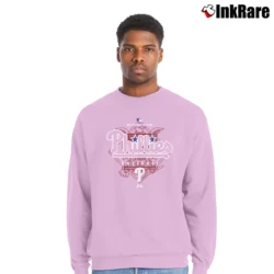Men’s 1990s Philadelphia Phillies MLB Baseball Crewneck Sweatshirt in light pink | Cozy Fabric, Clean Style