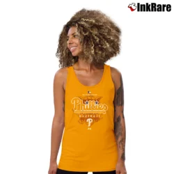 Women’s 1990s Philadelphia Phillies MLB Baseball Tank Top in orange | Lightweight, Movement-Friendly