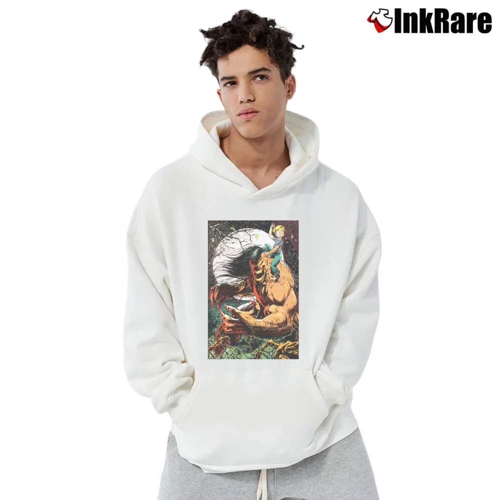 Men’s 1990s Pitt Dale Keown Marvel Comics Artist Promo Pullover Hoodie in white | Cozy, Durable, Modern Fit
