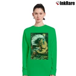 Women’s 1990s Pitt Dale Keown Marvel Comics Artist Promo Long-Sleeve Top in irish green | Sleek, Versatile, All-Season