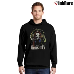 Men’s 1990s Punisher Marvel Anti Hero Pullover Hoodie in black | Cozy, Durable, Modern Fit
