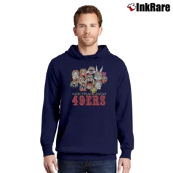 Men’s 1990s San Francisco 49ers Looney Tunes Taz Pullover Hoodie in navy | Cozy, Durable, Modern Fit