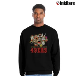 Men’s 1990s San Francisco 49ers Looney Tunes Taz Crewneck Sweatshirt in black | Cozy Fabric, Clean Style