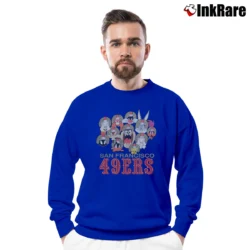 Men’s 1990s San Francisco 49ers Looney Tunes Taz Crewneck Sweatshirt in royal blue | Cozy Fabric, Clean Style