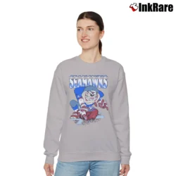 Women’s 1990s Seattle Seahawks Taz Looney Tunes Football Relaxed Sweatshirt in sport grey | Soft, Laid-Back Vibe